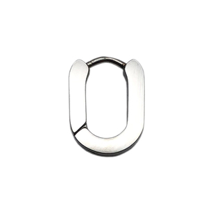 Loxxxis 嘻哈U字耳圈 个性百搭耳扣式方形耳环欧美钛钢不掉色耳钉