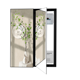 新款遮挡电箱装饰画隐藏镜子总开关弱电箱隐形穿衣镜折叠全身镜