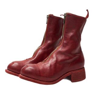 GUIDI PL2女士脚面前开口拉链设计经典粗跟短靴银泰百货 301596