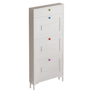 安居客门口12cm超薄翻斗鞋柜靠墙一体收纳家用不锈钢制入户门极窄