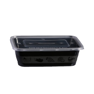 一次性餐盒650/750ml长方形打包盒商用透明塑料快餐盒食品级饭盒