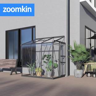 户外庭院PC阳光板温室靠墙式 园林花房跨境专供花园暖房greenhouse