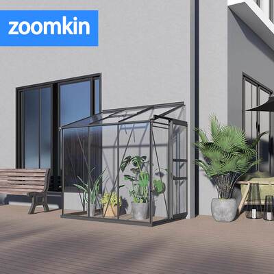 户外庭院PC阳光板温室靠墙式园林花房跨境专供花园暖房greenhouse