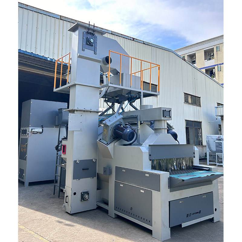 钢结构通过式抛丸机设备广东 铝型材辊道网带输送式全自动抛丸机