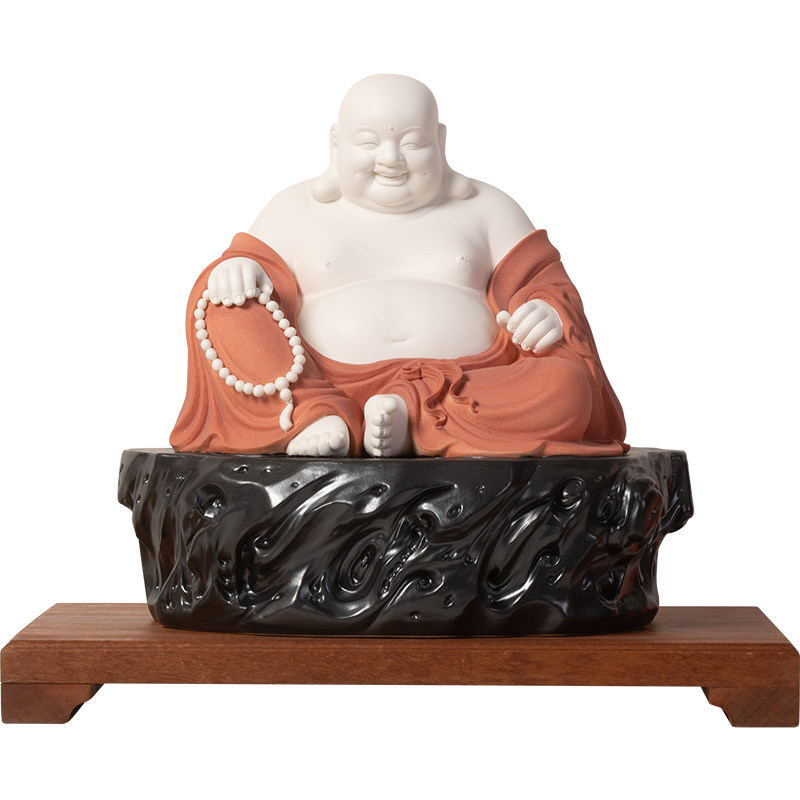 陶瓷招财弥勒佛中式家居客厅装饰