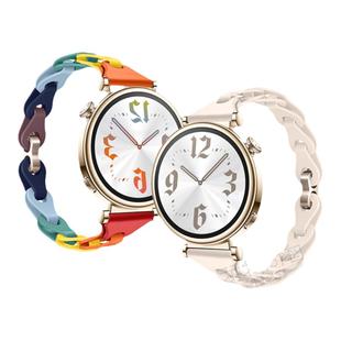 适用华为GT6手表带watch5链式watchgt5pro镂空硅胶gt4/GT3表带智能运动watch4pro高级感女生秋冬手链2e表链41