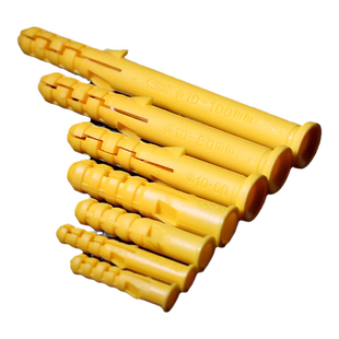 塑料膨胀管 小黄鱼膨胀螺丝胀塞胶塞锚栓 钻孔塞胶粒6mm/8mm/10mm