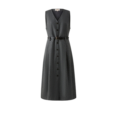 ELAND连衣裙含绵羊毛V领无袖