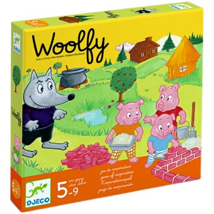 法国三只小猪桌游儿童益智思维训练玩具盖房子大灰狼亲子互动游戏