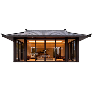 宋式铝合金凉亭阳光房茶室新中式户外庭院亭子别墅花园四角亭定制