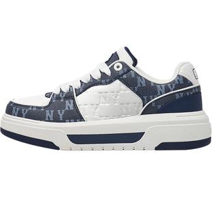 【自营】MLB男女情侣仿牛仔印刻老花学长鞋厚底运动板鞋新款SXCMN