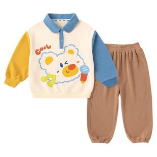 嘟嘟家儿童套装春季男童卫衣女童裤子宝宝卡通上衣长裤春装小童装