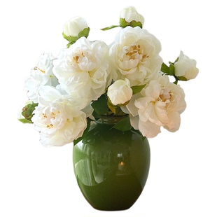 高档洋牡丹仿真花假花摆设轻奢高端芍药花束客厅装饰花艺餐桌摆件