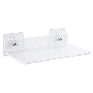 包邮亚克力置物架透明U型L型浴室卫生间酒店墙上免打孔展示收纳架