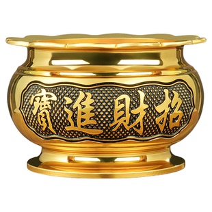 纯黄铜合金花边香炉佛堂家用室内烧插上香炉供奉财神爷摆件招财
