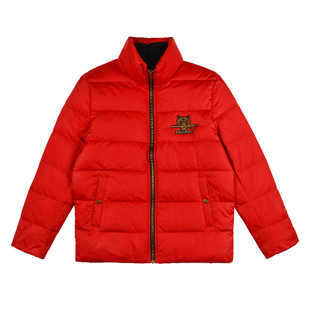 雷迪波尔厚羽绒服男士休闲贴布绣2023年冬季白鸭绒立领保暖外套男