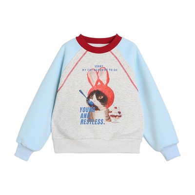 NORNOR女童加绒卫衣冬季保暖