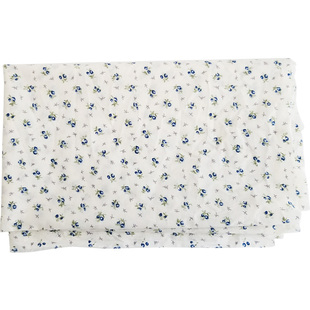 穆尼 ins风田园碎花桌布法式复古棉麻野餐布蓝色布艺宿舍书桌美式