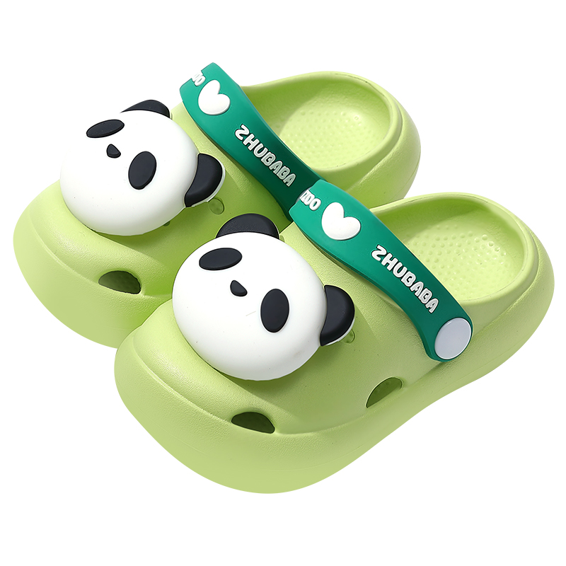 宝宝拖鞋男童1-3岁2熊猫夏室内家居婴幼儿女孩洗澡防滑儿童洞洞鞋