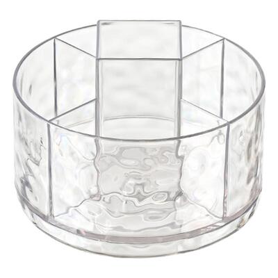 大容量可旋转透明收纳筒