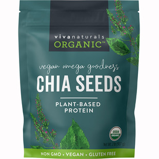 Viva进口天然墨西哥有机奇亚籽omega3免洗即食代餐饱腹冲饮907g