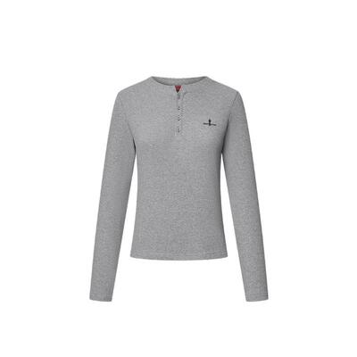 【棉感针织】比音勒芬春秋季女士上衣四粒扣肌理感休闲长袖针织衫