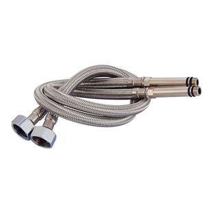 过江龙水龙头软管不锈钢编织冷热龙头连接进水管接水4分防爆延长