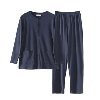 彩思捷男士纯棉老人睡衣