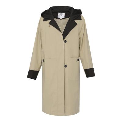 傲丝度小个子中长款连帽风衣外套