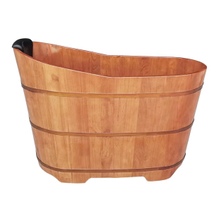 橡木成人泡澡木桶大人全身洗澡熏蒸加盖木浴盆家用实木浴缸沐浴桶