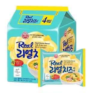 韩国不倒翁真芝士拉面real特浓双重奶酪芝士面进口网红泡面方便面