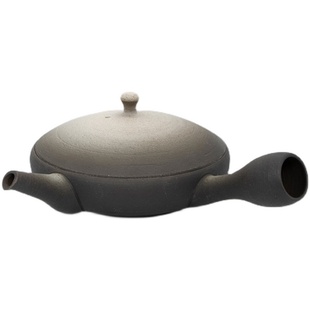 现货前川淳蔵 侧把壶 常滑烧 纯手工陶制扁平急须冰茶壶九宫壶