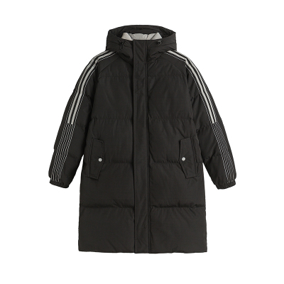 班尼路加厚保暖中长款棉衣男士