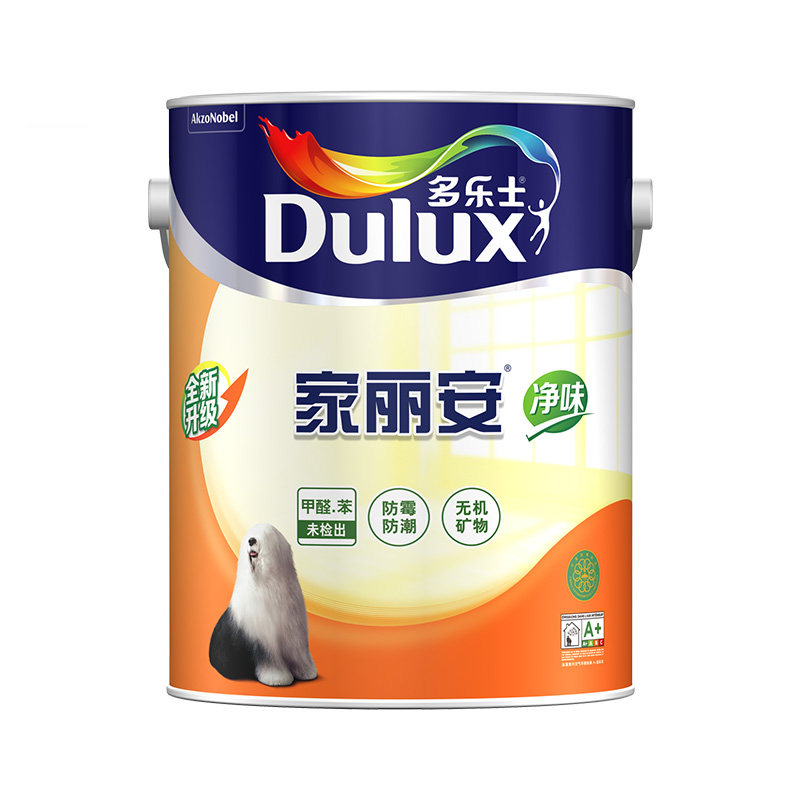 多乐士乳胶漆家丽安墙面漆调色内墙涂料室内家用油漆白色A8618