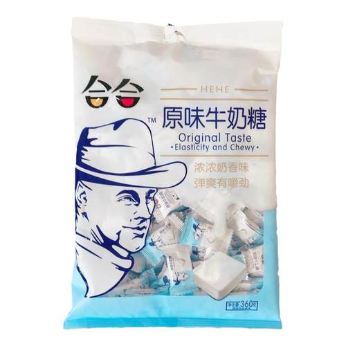 合合奶糖乳酸菌风味软糖原味酸奶糖360克大包装休闲糖果牛奶糖