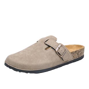 半拖鞋男款夏季一脚蹬软木情侣勃肯凉拖大码47办公室休闲包头凉鞋