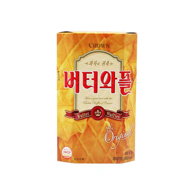 韩国进口克丽安135g瓦夫薄脆饼干