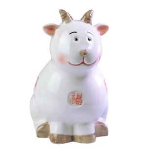 羊储蓄罐存钱罐陶瓷十二生肖储钱罐生日礼物2025新款女孩儿童男孩