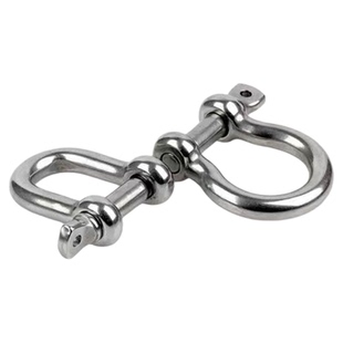 304不锈钢船用日式U型卸扣D型弓型马蹄钢丝绳锁链条连接M4-M25