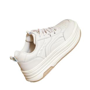 达芙厚底小白鞋女2026新款春季休闲学生百搭增高面包板鞋德训鞋子