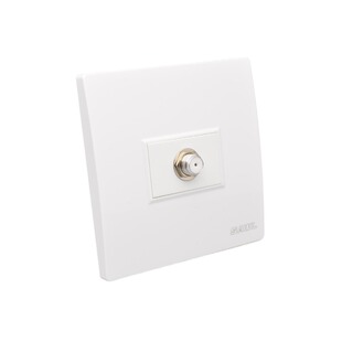 f头有线电视插座面板86型F英制接头接口闭路广电TV连接线机顶盒