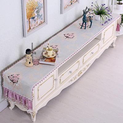 茶几电视柜桌布布艺电视柜布盖布套罩垫防尘罩蕾丝长方形客厅欧式