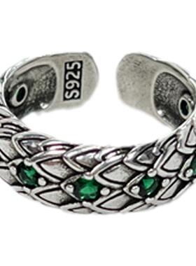 复古蛇麟男潮戒指ins单身戒嘻哈