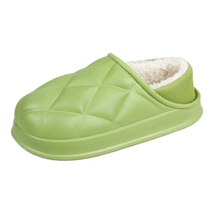 踩屎感棉拖鞋女士室内防水加绒冬季拖鞋男情侣居家用冬天保暖棉拖