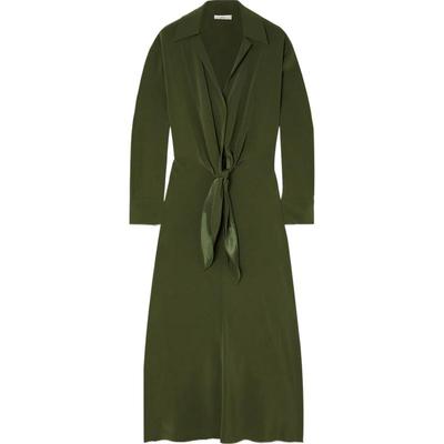 【折扣】VINCE 女弹力衬衫式V领连衣裙