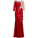 创意狐敬酒服订婚高级感礼服答谢晚宴礼裙宴会主持人演出服连衣裙