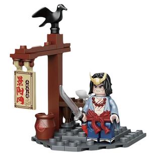 迪库水浒小侠第二季李逵武松燕青古风人物场景拼装积木玩具摆件男