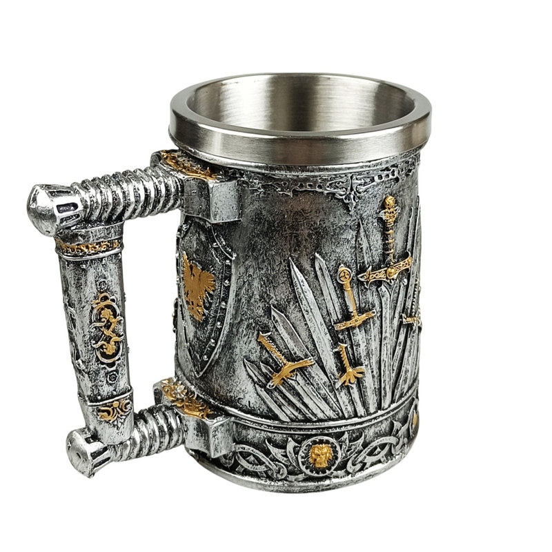 暗黑王剑复古不锈钢啤酒杯
