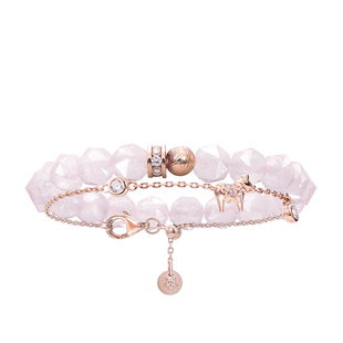 AWNL北欧M陨石达拉木马粉晶手链女款送女友小众女神节礼物送礼
