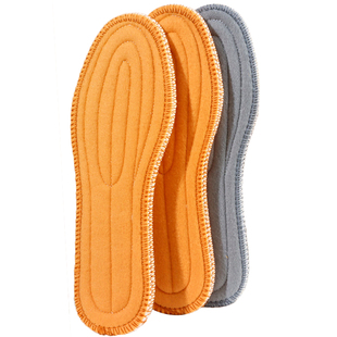 保暖鞋垫羊毛男女款冬季加绒加厚防臭防寒皮毛一体羊绒棉毛毡鞋垫